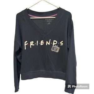 Sweater Sleepwear  WM SZ-M Gray FRIENDS The Television Series Long Sleeve Vneck